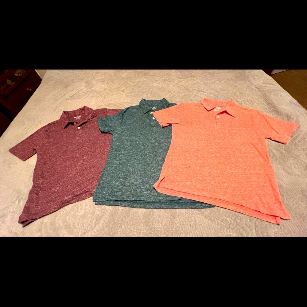 Set of 3 Children’s Place Boys Polos size 8.